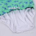 Pattern 100%Polyester Swimming Trunks Green Board Shorts